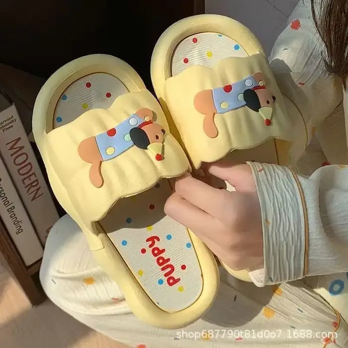 Pantoufles de Hot Dog de dessin animé pour femmes