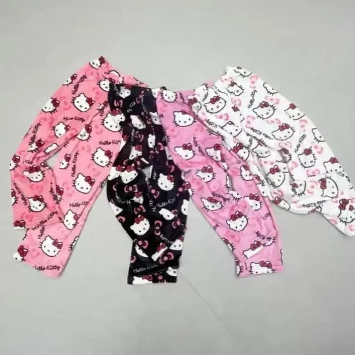 Pyjama Hello Kittys en flanelle pour femme