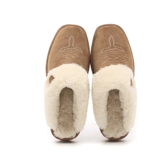 Mules en peluche pour hommes