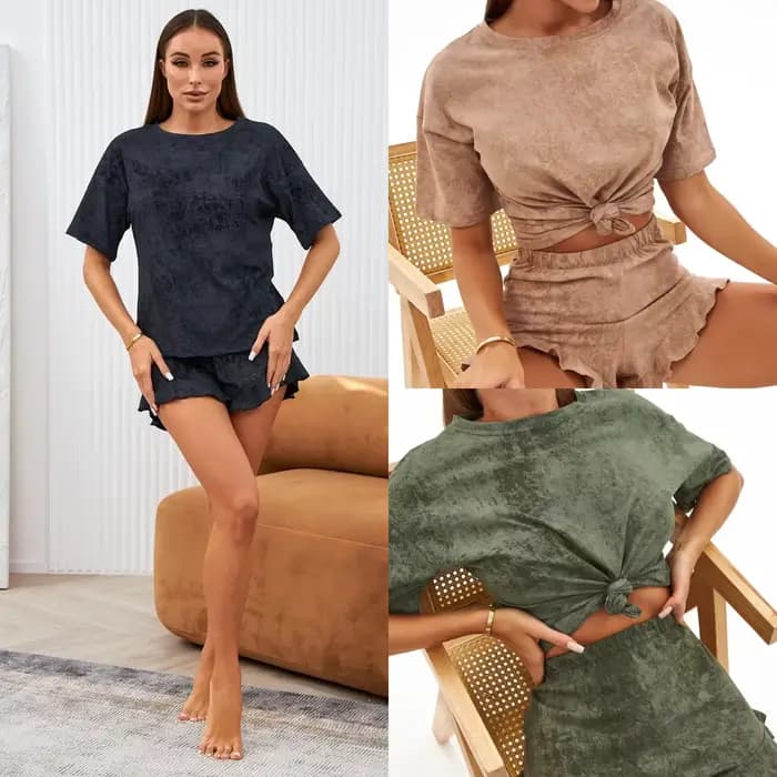 Ensemble de pyjama à manches courtes pour femmes