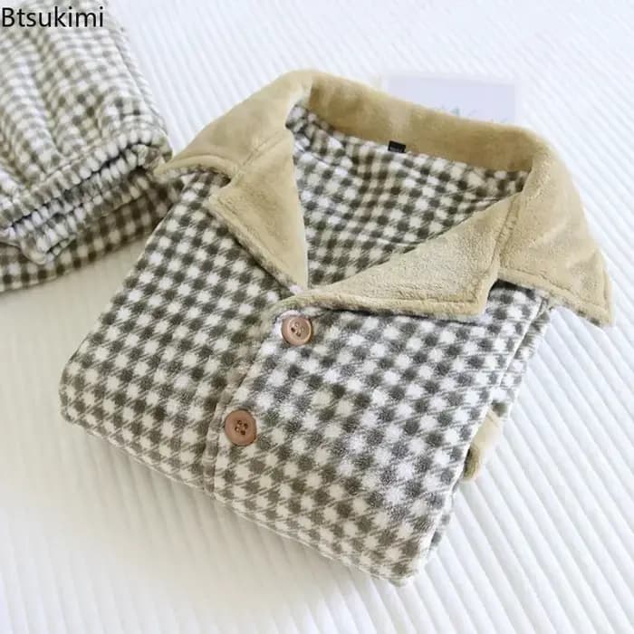 Pyjama chaud en velours pour homme