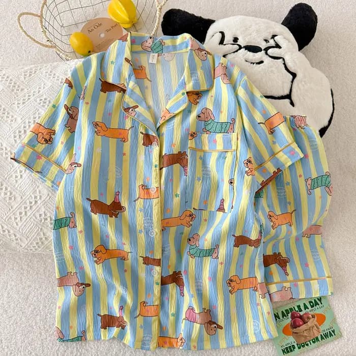 Ensemble pyjama femme imprimé à pois
