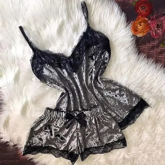 Automne hiver velours pyjamas ensemble femmes Sexy Lingerie vêtements de nuit