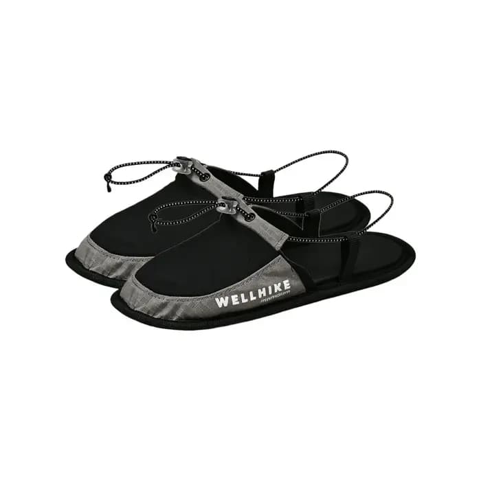 1 paire de pantoufles de voyage antidérapantes, ultra légères, pliables, résistantes à l'usure, respirantes, en nylon, pantoufles de plage, de camping
