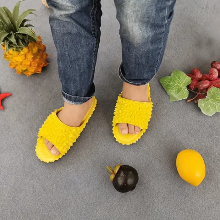 Décontracté drôle créatif Durian pantoufles anti-dérapant maillots de bain appartements