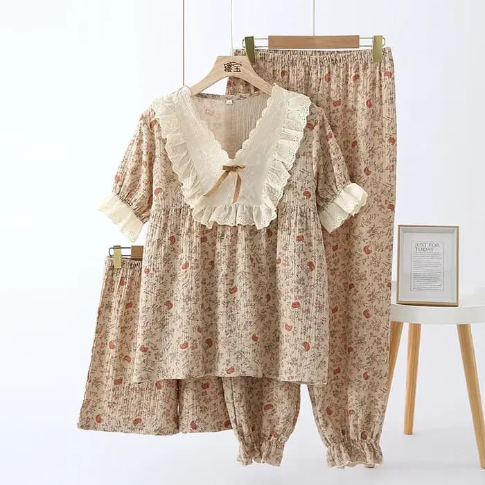 Ensemble de vêtements de nuit trois pièces pour femmes