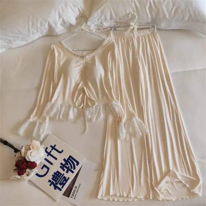 Ensemble pyjama princesse en dentelle pour femmes