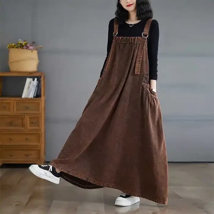 Robe en jean pour femme, style salopette, sans manches, délavée, vintage, robe d'été, streetwear, robe longue