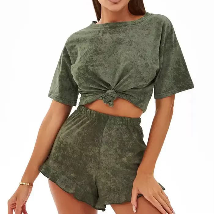 Ensemble de pyjama à manches courtes pour femmes