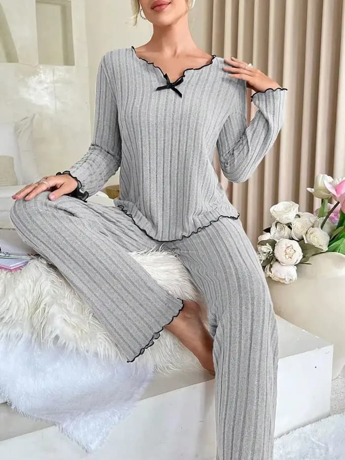Pyjama en flanelle chaud pour femme