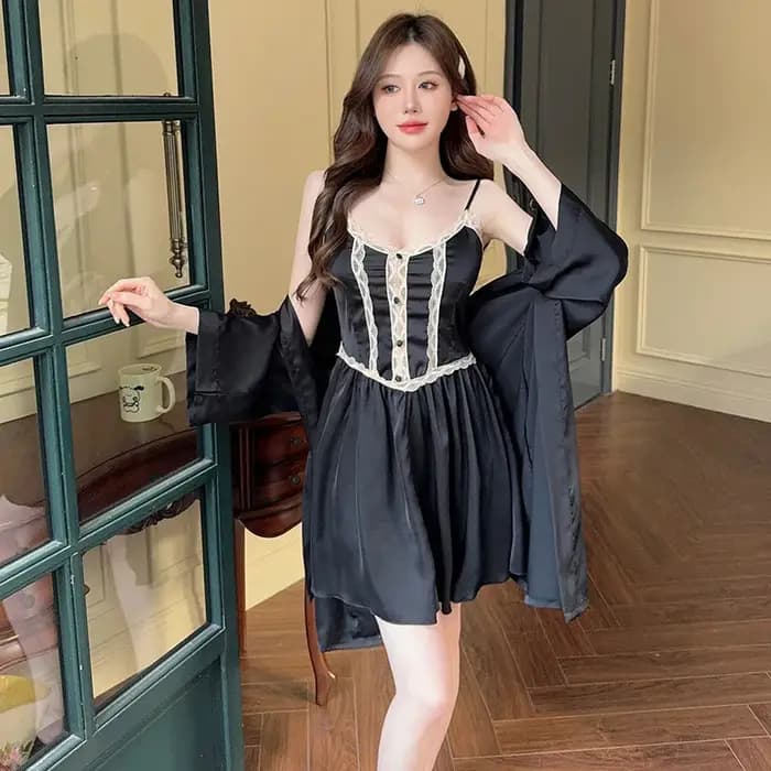 Twinset mariée peignoir Robe ensemble printemps été femme