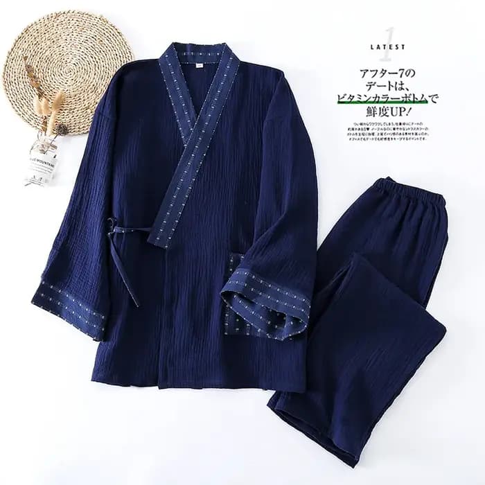 Kimono pour hommes, costumes de maison, pantalons à manches longues, costumes pour automne et printe