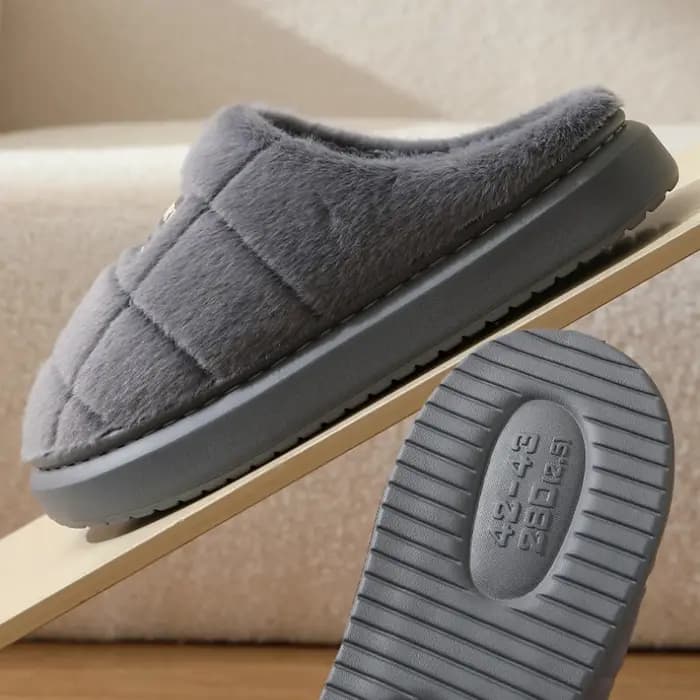 Pantoufles d'hiver larges pour hommes – Semelle épaisse avec confort nuage