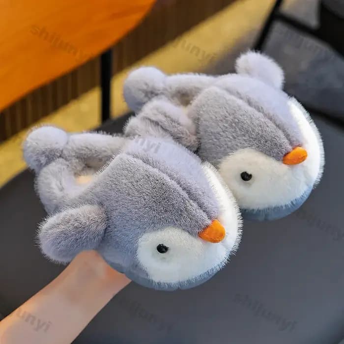 Mignon pingouin garçons filles coton pantoufles 2025 nouvelle mode d'hiver enfants Eva