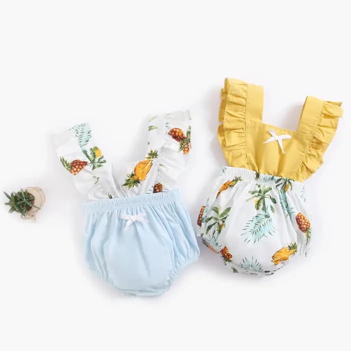 Sanlutoz été coton bébé filles barboteuses nouveau-né princesse