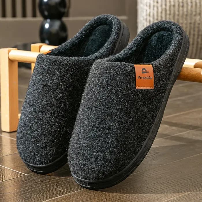 Pantoufles d'hiver à plateforme en feutre pour hommes
