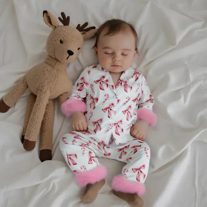 Ensemble pyjama de noël pour petites filles de 0 à 7 ans