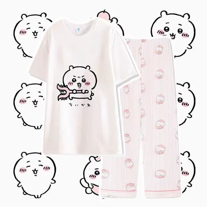 Pyjama d'été pour femmes Chiikawa Usagi