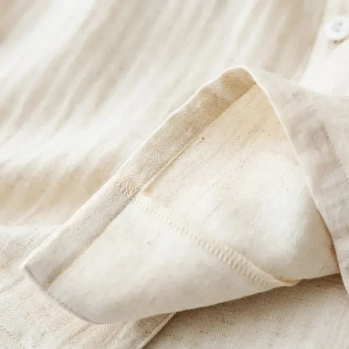Ensemble pyjama en gaze 100% coton pour hommes | Vêtements de nuit en mousseline douce et respirante | Automne manches