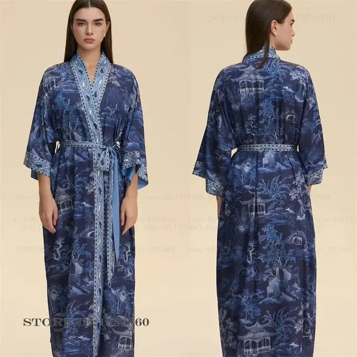 Imprimé fleur femme longue Robe chemise de nuit