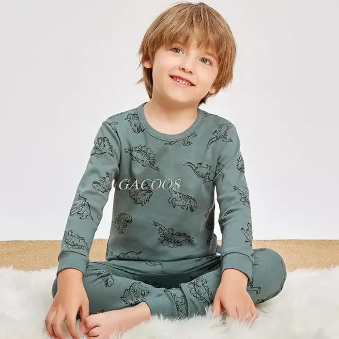 Enfant garçon Pyjamas pour 3-14 ans hiver à manches longues