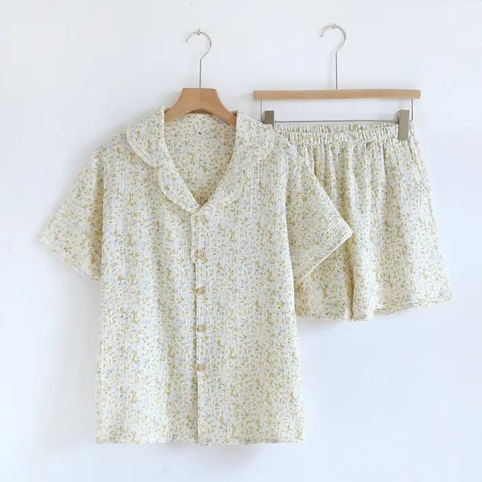 100% coton gaze femmes Pyjamas 2025 nouveau printemps/automne vêtements de nuit femme 2 pièces ensemble