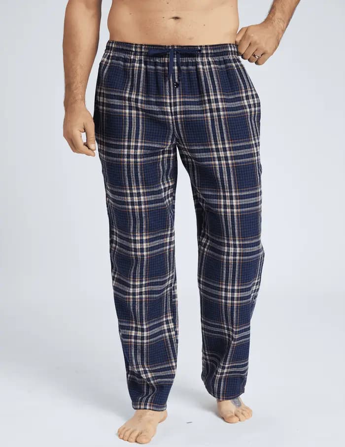 3 pièces ensemble pantalon de pyjama pour hommes flanelle coton Plaid vêtements de nuit et pantalons de salon maison PJ