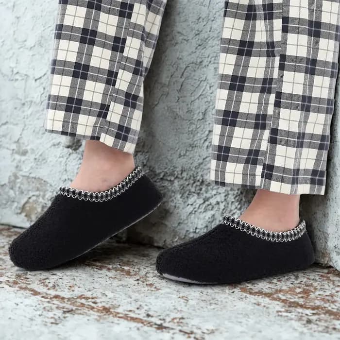 Litfun Teddy polaire chaussons pour femmes semelle en caoutchouc anti-dérapant maison diapositives chaud intérieur