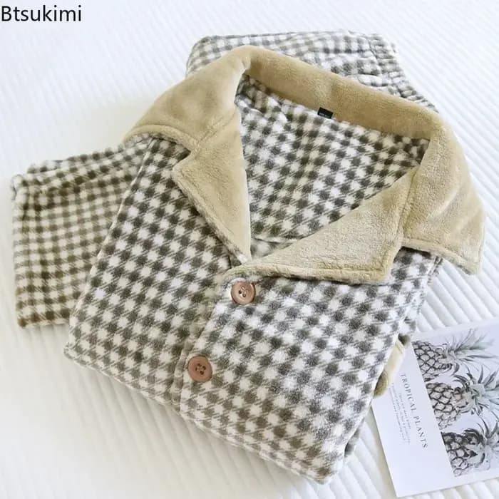 Pyjama chaud en velours pour homme