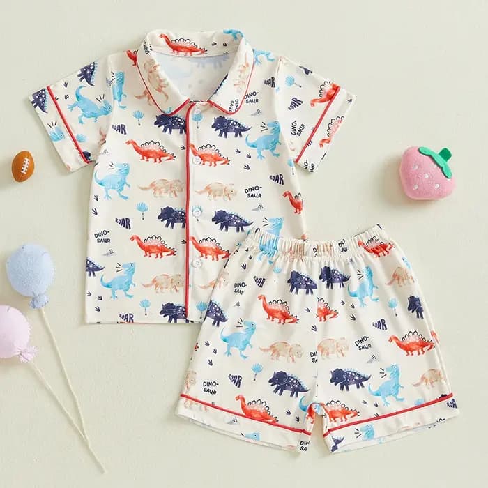 Ensemble pyjama 2 pièces pour enfants filles et garçons