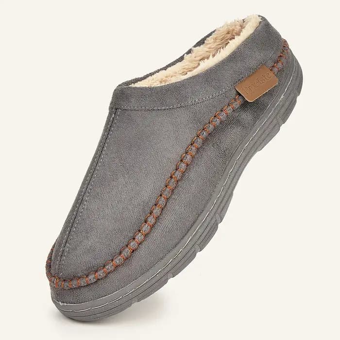 Pmoiste doux Faux daim maison pantoufles hommes confortable chaud coussin concepteur marque ligne salon chaussures sans lacet hiver intérieur