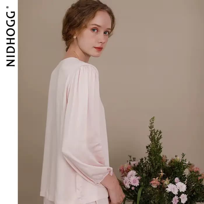 Ensemble pyjama élégant en Satin soyeux pour femmes