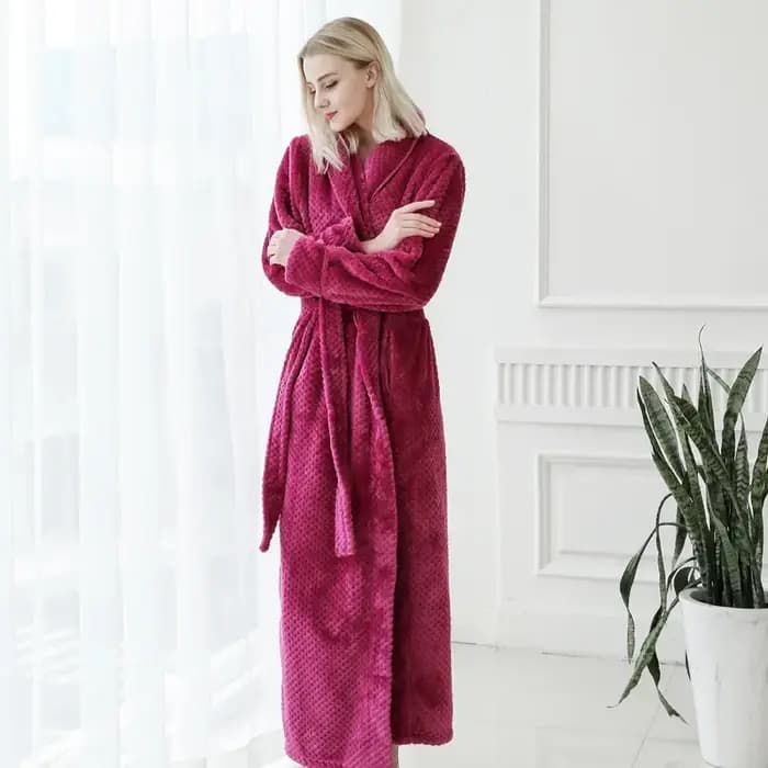 Hommes hiver grande taille longue flanelle peignoir chaud corail polaire Kimono Robe de bain nuit confortable vêtements