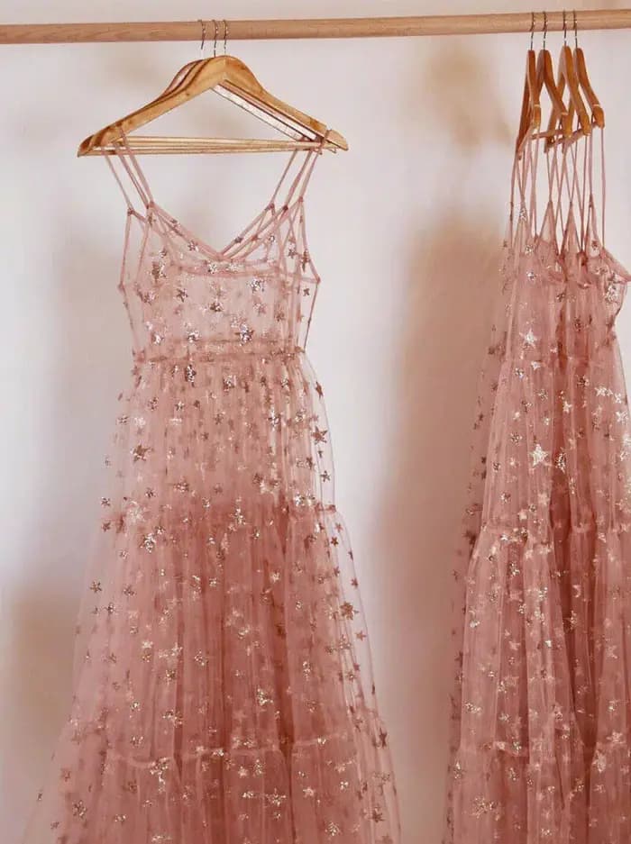 Robe Maxi Taille Haute Transparente en Maille pour Femme