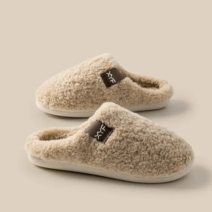 Pantoufles en fourrure confortables pour femmes, chaussures d'intérieur chaudes et antidérapantes, d