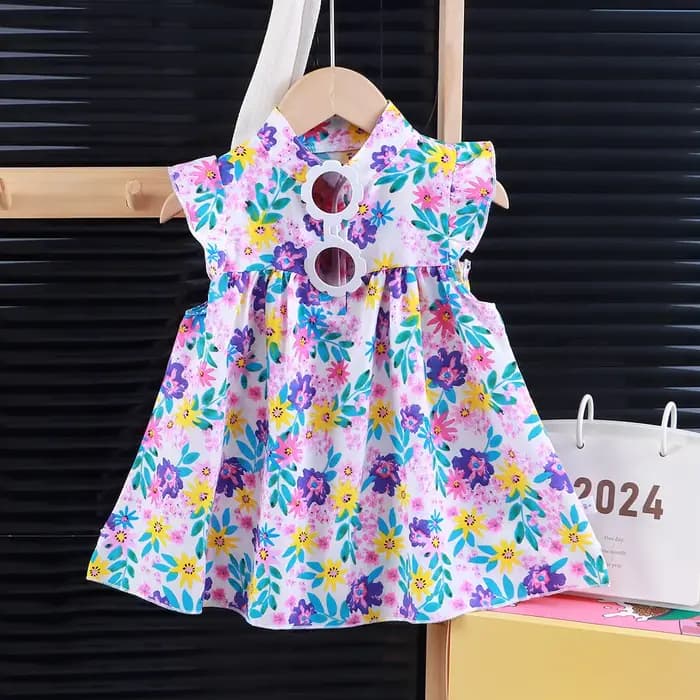 Robe d'été 2026 pour filles à motif floral