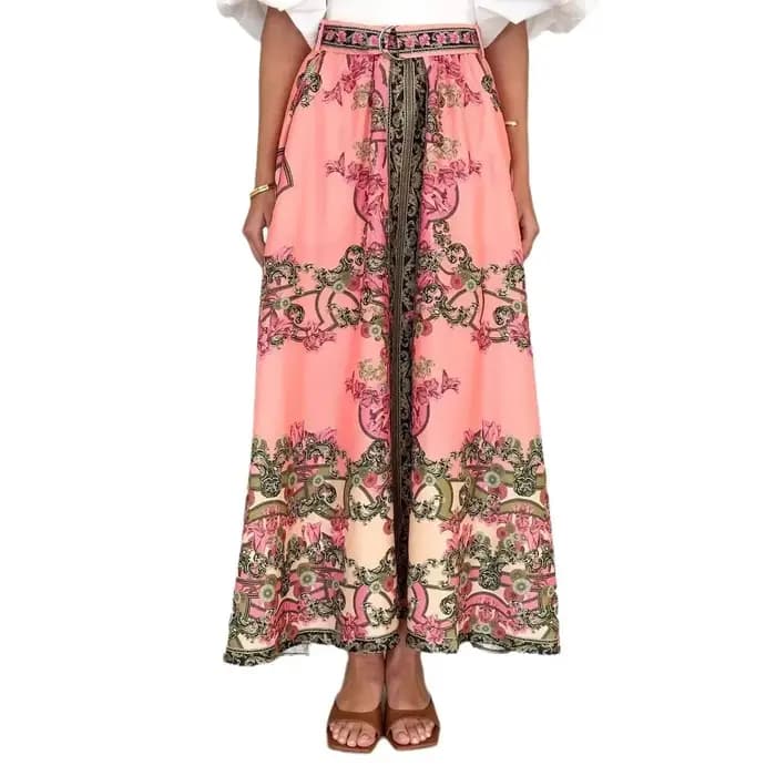 Jupe habillée femme 2025 printemps/été nouvelle mode imprimé