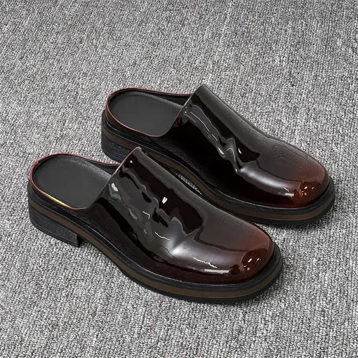 Pantoufles en cuir véritable pour hommes, chaussures de grande taille, chaussures formelles de styliste de haute qualité, chaussures décontractées, mode Business