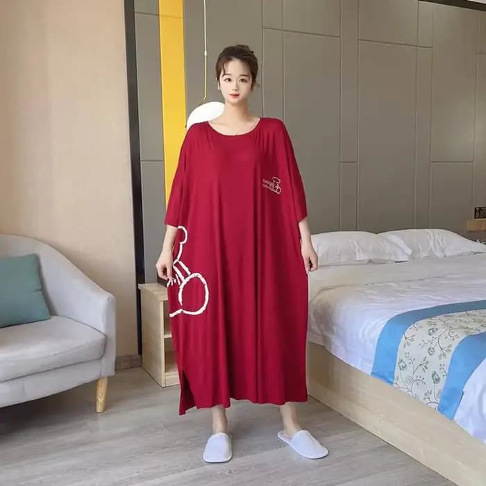 Robe de Nuit à Manches Courtes pour Femme, Vêtement Respirant, Grande Taille 5XL, 150kg