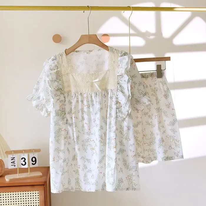 Ensemble pyjama short imprimé Floral pour femmes