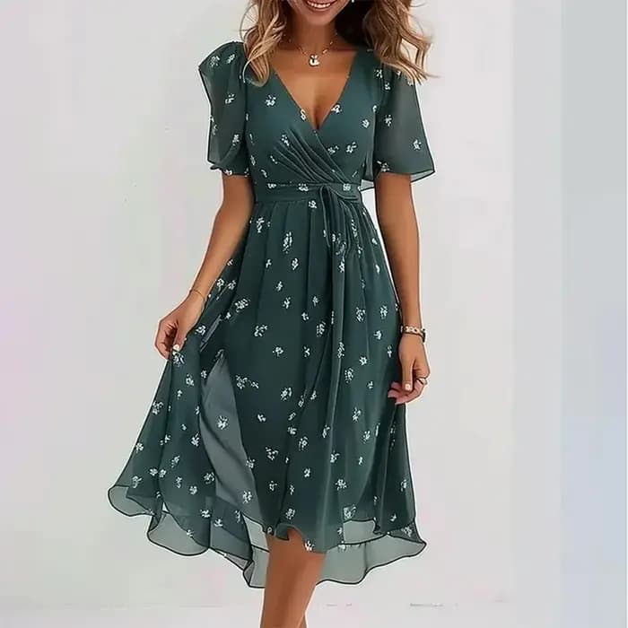 Robe imprimée élégante et à la mode pour femmes