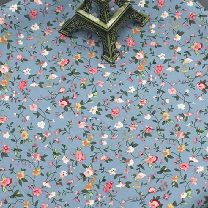Tissu en Popeline de Coton à Motif Floral Doux et Respirant