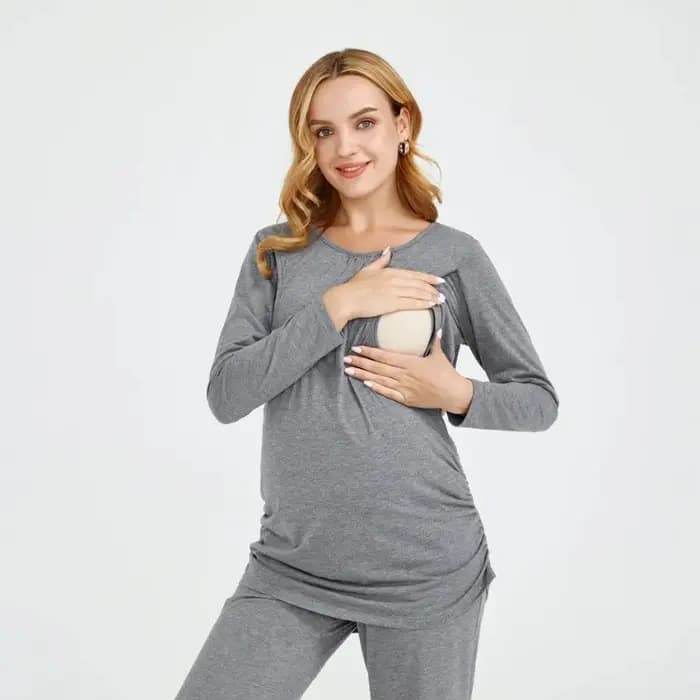 Pyjama à manches longues pour femmes enceintes
