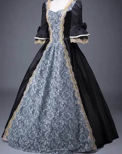 Robe de bal en Satin pour femmes, taille haute, demi-manches, princesse, dentelle, Patchwork, Costum