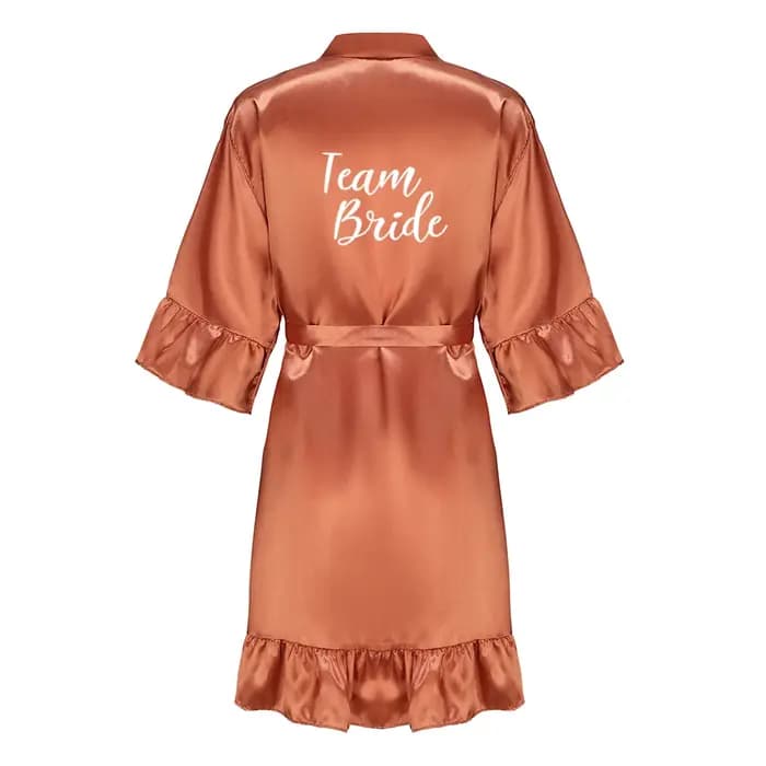 Robe Kimono à Volants avec Lettres Blanches pour Femme
