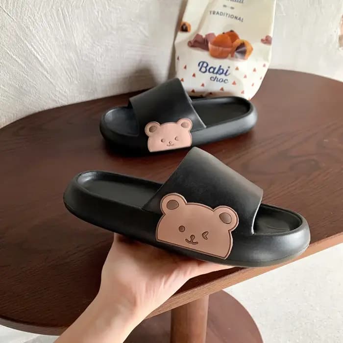 Nouvelles pantoufles d'été confortables et mignonnes en forme d'ours pour couple