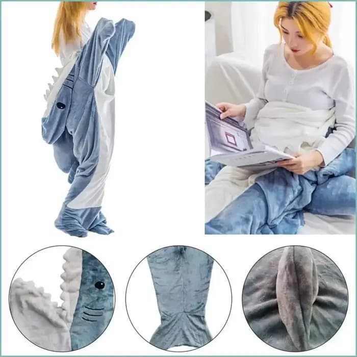Combinaison de pyjama requin pour femme