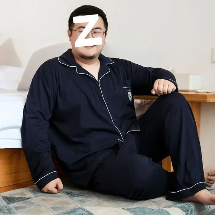 Grande taille 5XL hommes à manches longues coton pyjama ensembles automne hiver Style coréen