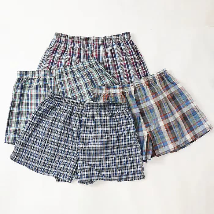 Pantalon de pyjama en coton à carreaux pour homme, confortable, taille élastique large, short de pyj