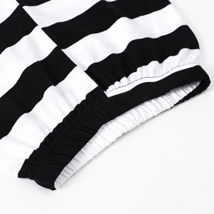 Ensemble pyjama rayé noir et blanc pour garçons et filles